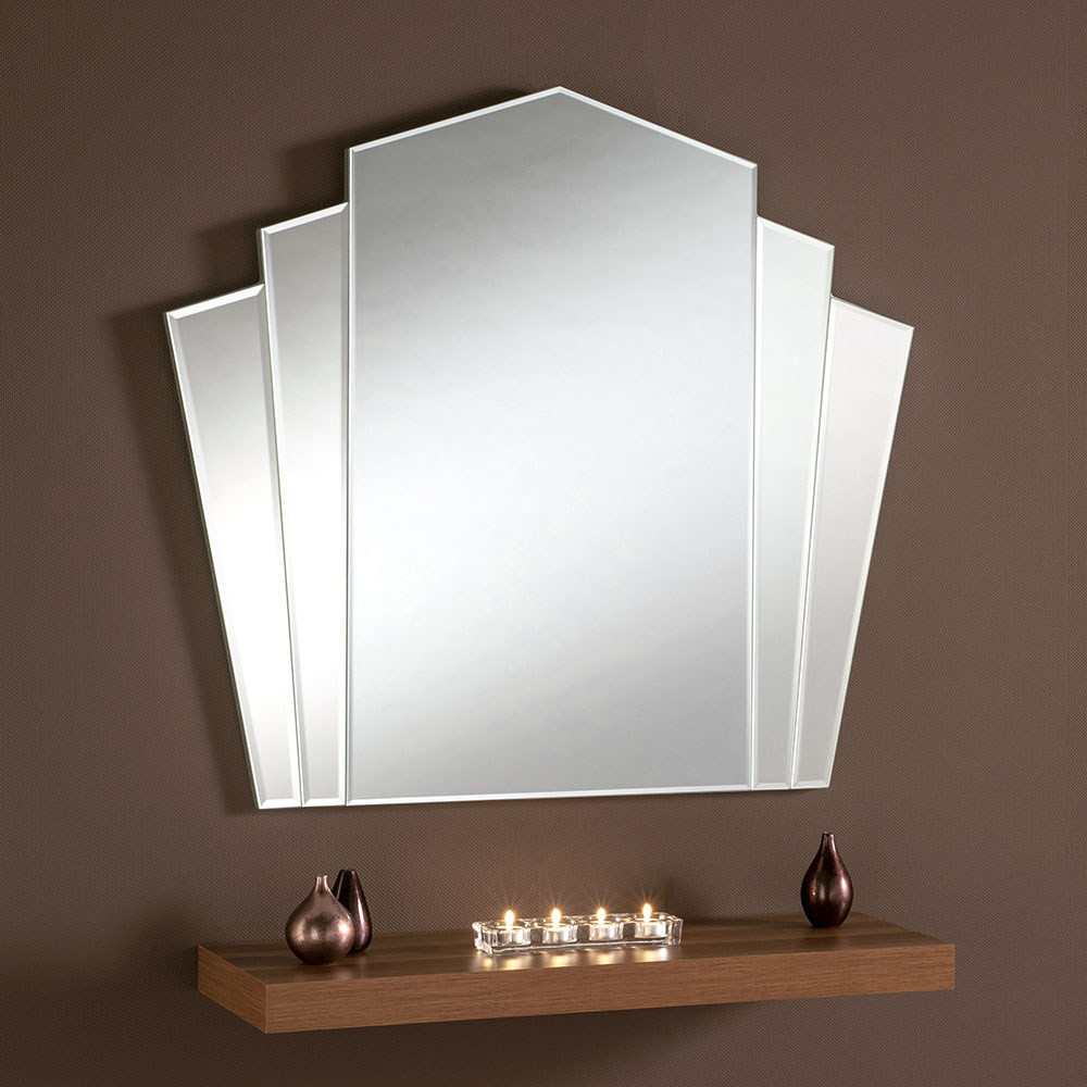 ART339 British Made Mirrors, Art Deco Yearn Glass